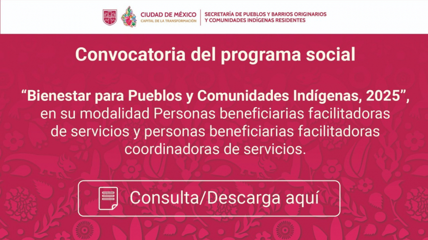 Convocatoria “Bienestar para Pueblos y Comunidades Indígenas, 2025”, Personas facilitadoras